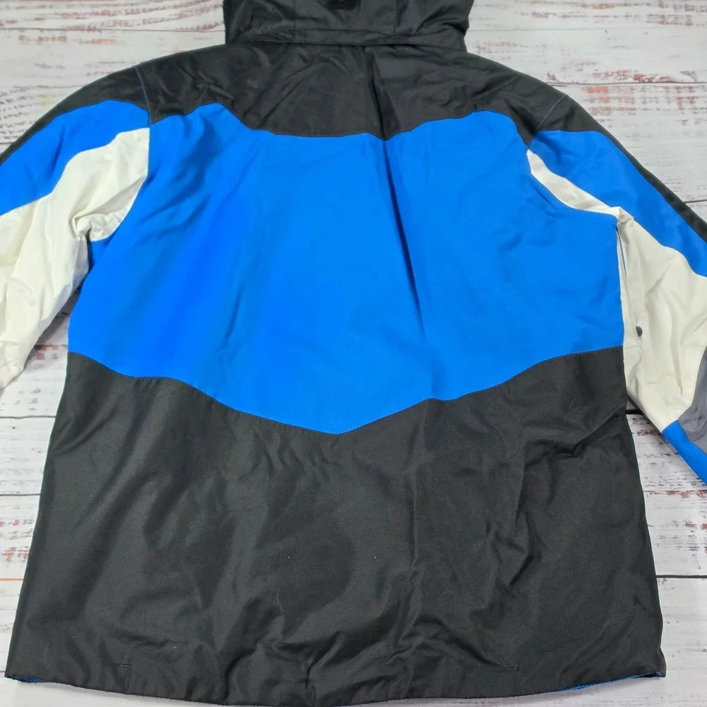Karbon Ski Jacket Youth 14 Blue Black White Good Insulated Hooded Insulated